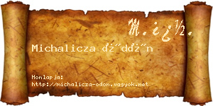 Michalicza Ödön névjegykártya